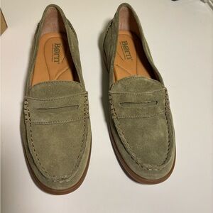 Born Olive Suede Loafers